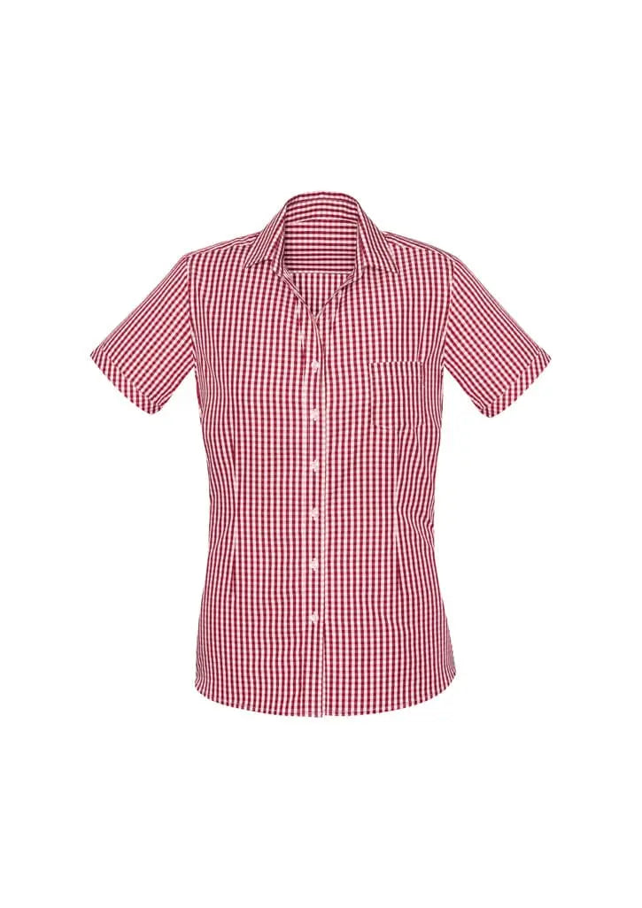 Biz Corporates Springfield Womens Short Sleeve Shirt 43412 Corporate Wear Biz Corporates 4 Cardinal Red